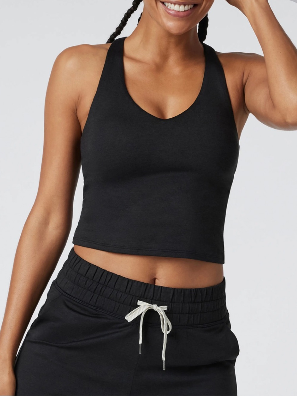 Vuori Halo 2.0 Performance Crop Racerback Tank Top